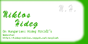 miklos hideg business card